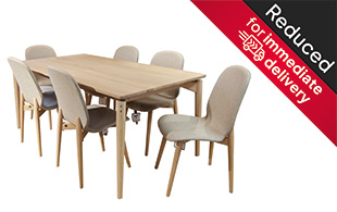 PBJ Aeris Soild Oak Dining Table & 6 Chairs detail page