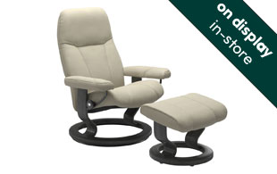Stressless Consul with Classic Base Chair & Stool detail page