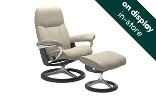 Stressless Consul with Signature Base Chair & Stool detail page